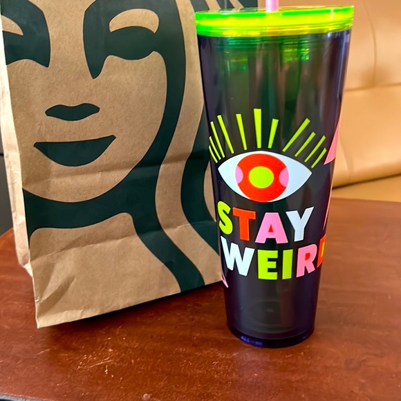 STARBUCKS TUMBLER 24OZ.STAY WEIRD UNISEX nwt - Picture 12 of 12